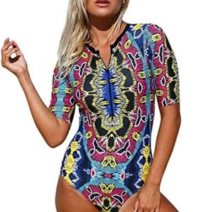 Aleumdr NWOT Zip Front Half Sleeve One Piece